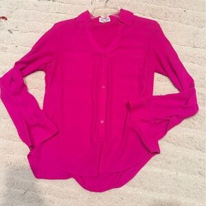 Express Fuchsia Button Down Shirt